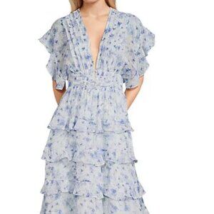 Tiered Floral Maxi Dress Spring, Wedding, Bridesmaid, Party / Storia